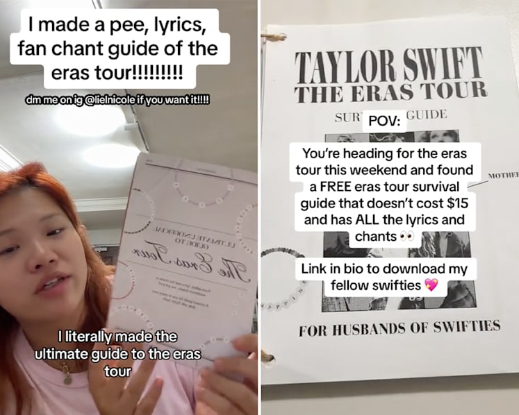 #trending: Profiteering or fair play? Debate erupts over TikToker's sale of lyric guides for Taylor Swift concerts