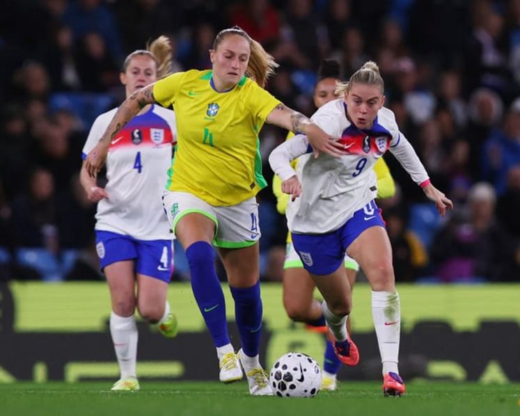 England women lose to Brazil in first match since Euro triumph