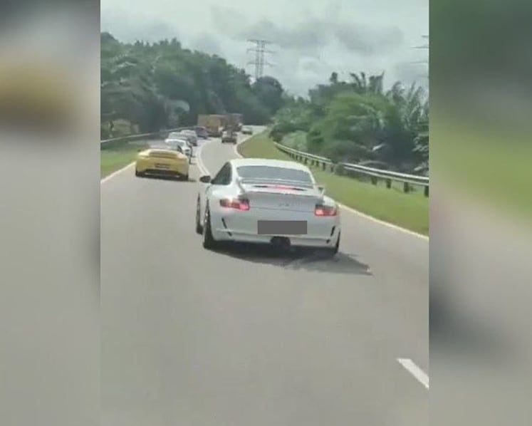 Singapore-registered sports car convoy filmed 'overtaking dangerously' on Johor highway, police investigations ongoing
