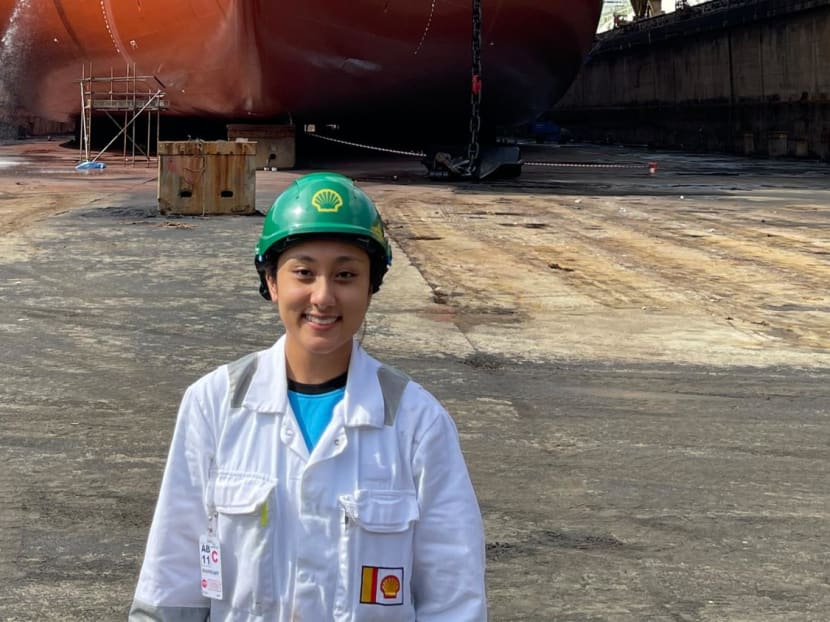 This 25-year-old marine engineer spends months at sea and is the only woman on board This 25-year-old marine engineer spends months at sea and is the only woman on board