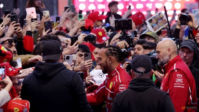 Hamilton and Leclerc put on a show for Ferrari fans
