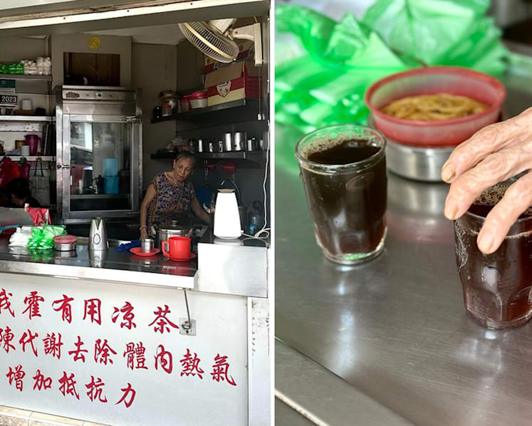 Johor Bahru liang teh auntie sells potent S$0.30 Wang Lao Ji Herbal Tea for cough and sore throat 