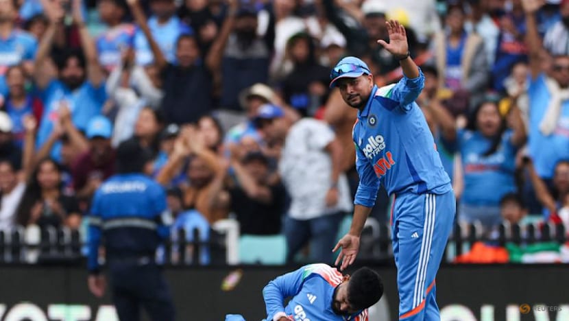 India's Iyer taken to hospital after fielding injury