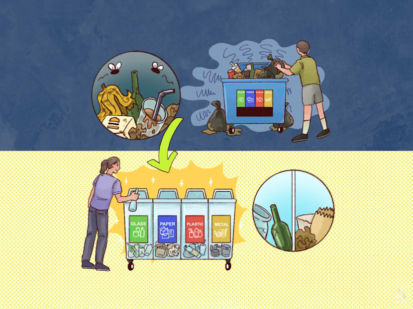 The blue bin changed how Singapore recycles. Now it may be holding recycling back