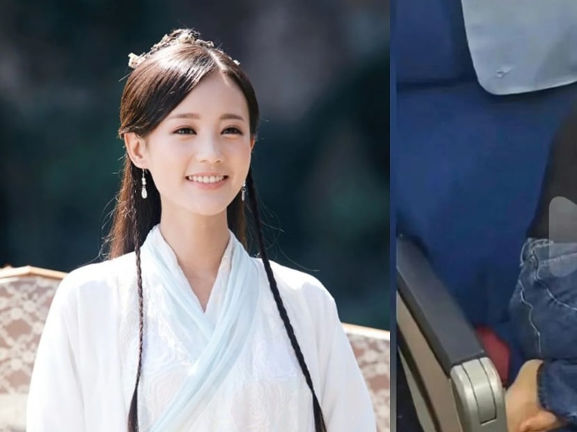 Chinese star Li Yitong criticised for resting her bare feet on airplane seat