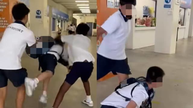蒙福中学学生遭同学绊倒踢踹 校方：已采取纪律处分