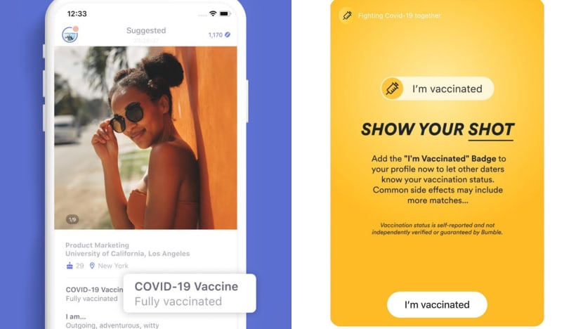 More dating apps in S’pore letting users display Covid-19 vaccination status
