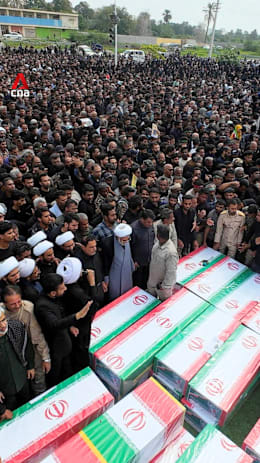 Thousands attend funeral in Iran for students killed in US-Israeli strikes