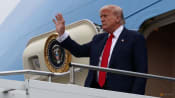 Trade on agenda as Trump lands in Scotland for diplomacy and golf