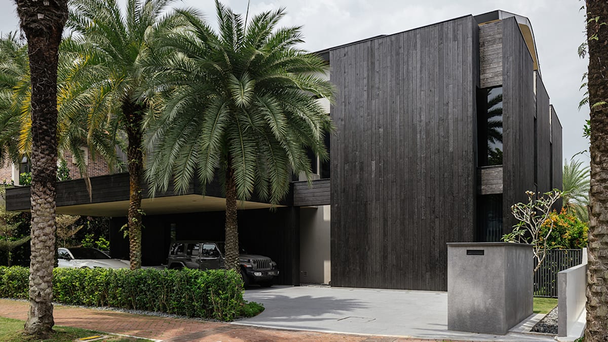 How shou sugi ban transformed a Sentosa Cove house
