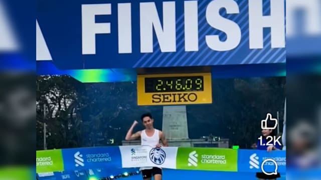 苏睿勇称霸半马与全马 夺新加坡马拉松双料冠军