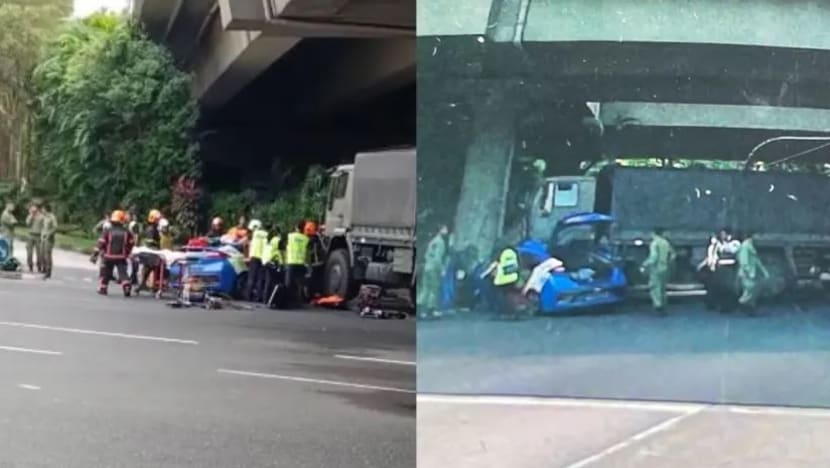 Taxi driver taken to hospital after accident involving SAF vehicle along Pioneer Road North