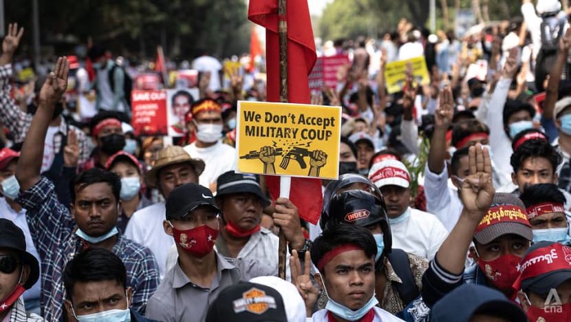 Protests swell after Myanmar junta raises spectre of force Protests swell after Myanmar junta raises spectre of force