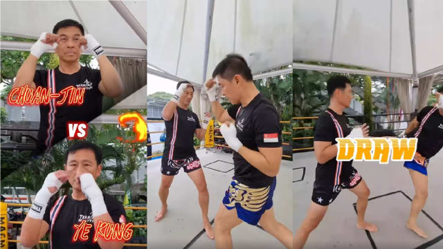 以泰拳比武鼓励国人运动 两政要互相调侃网笑翻