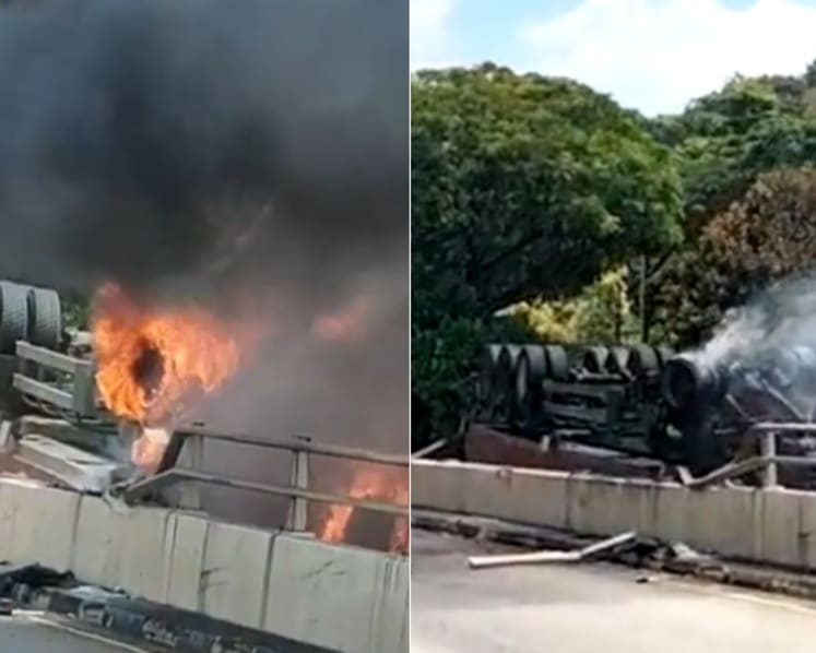 Driver of prime mover taken to hospital after accident along West Coast Highway