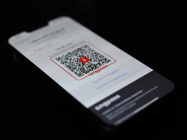 The Singpass app seen on a mobile phone.