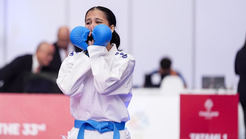Marissa Hafezan wins Singapore's first SEA Games karate gold in more than 30 years