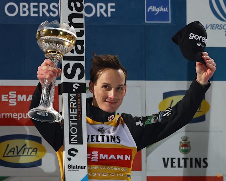 Ski Jumping- Slovenia's Prevc sets pace in Four Hills with Oberstdorf victory