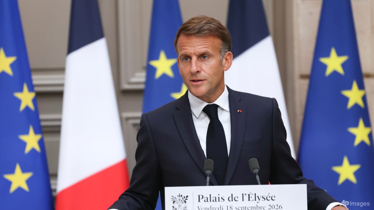 Macron warns of Russian 'hybrid' threat after meeting presidential hopefuls - CNA