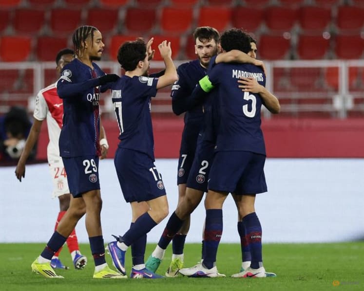 PSG rally from early deficit to beat Monaco 3-2 away in Champions League playoff
