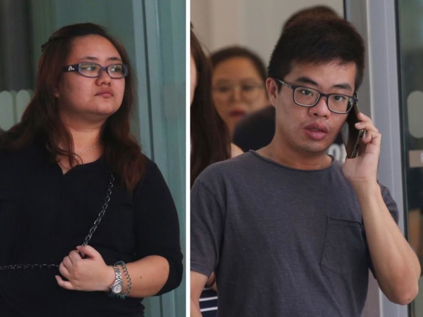 Amanda Yeo Pei Min (left) and her then lover Leong Wei Guo (right) conspired to sabotage the car being driven by Yeo's estranged husband in an attempt to cause his death.