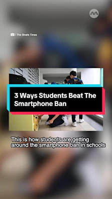Students get creative to avoid the smartphone ban in school! #8dayssg #8dayssgtrending #singapore #school #smartphone 
