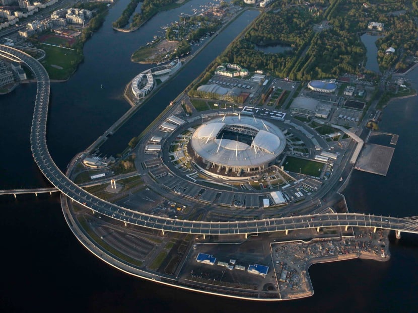 As in Kaliningrad, the design of the stadium in St. Petersburg, a port city, hints at ships.
