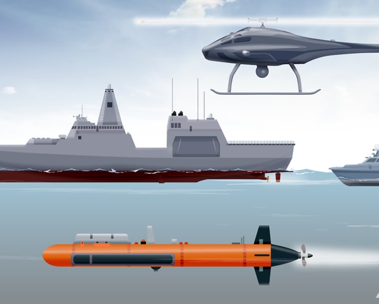 Submarine hunter, recon leader: What a naval mothership and its unmanned systems can do