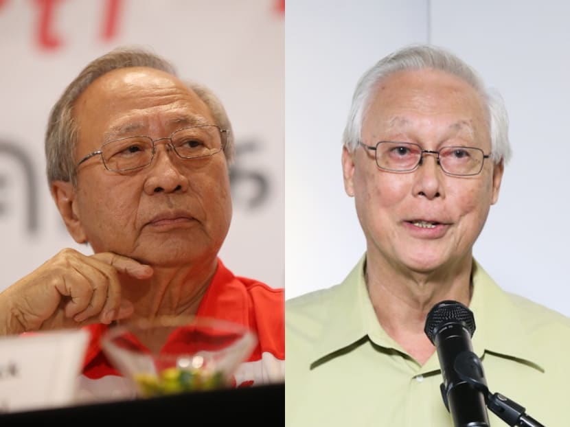 ESM Goh Chok Tong's (right) comments came a day after Dr Tan Cheng Bock's (left) new Progress Singapore Party announced its focus for the next General Election.