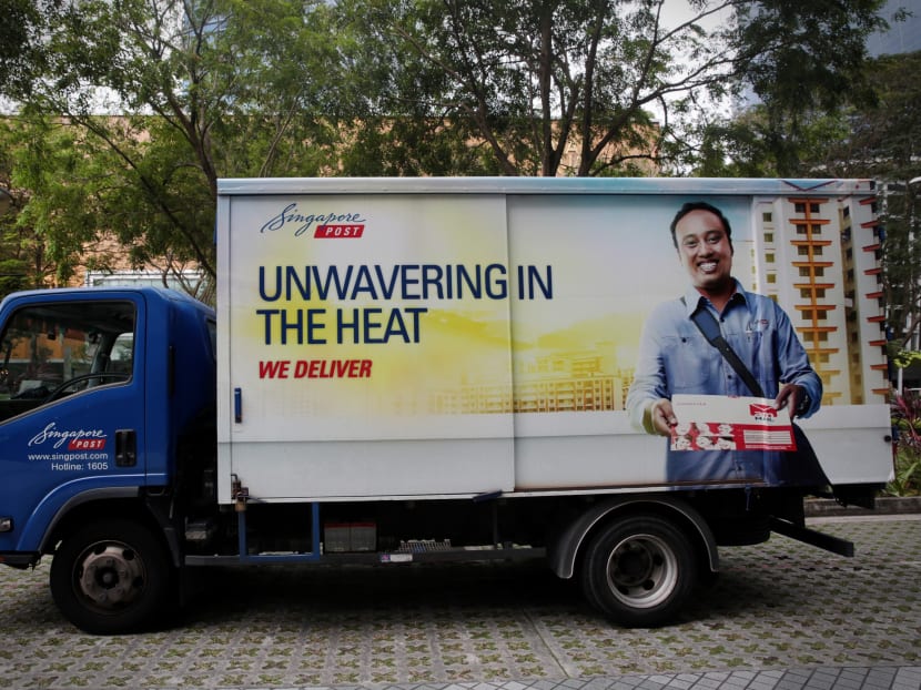 A Singpost truck. Photo: Jason Quah/TODAY