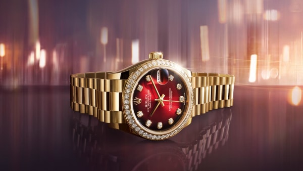 Womens Gold Red Elegant Stainless Steel Analog Creative Diamond Dial Wrist Watch Women Watches with Bracelet Rose Gold for Lady Elegant  main image 4