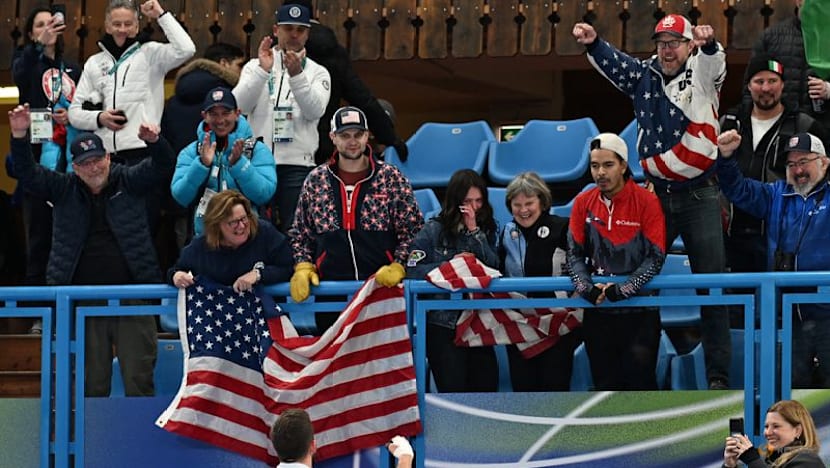 Curling-US curler Dropkin thrills crowds at Milano Cortina Games
