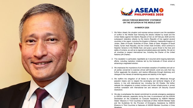 维文：支持亚细安外长声明 全力协助在中东国人