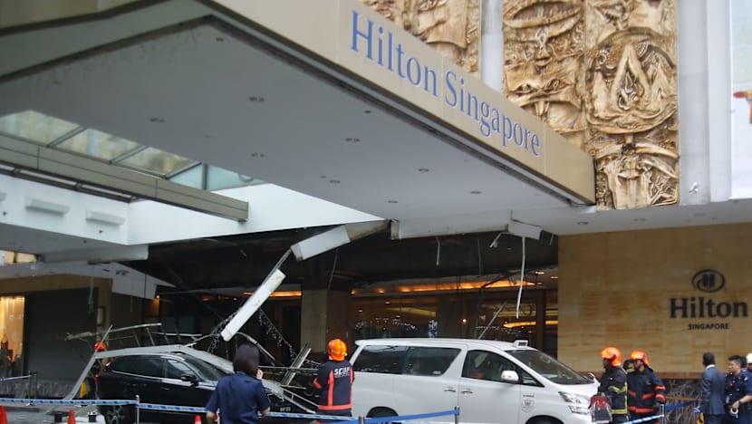 Hilton Hotel to replace external false ceilings after recent collapse