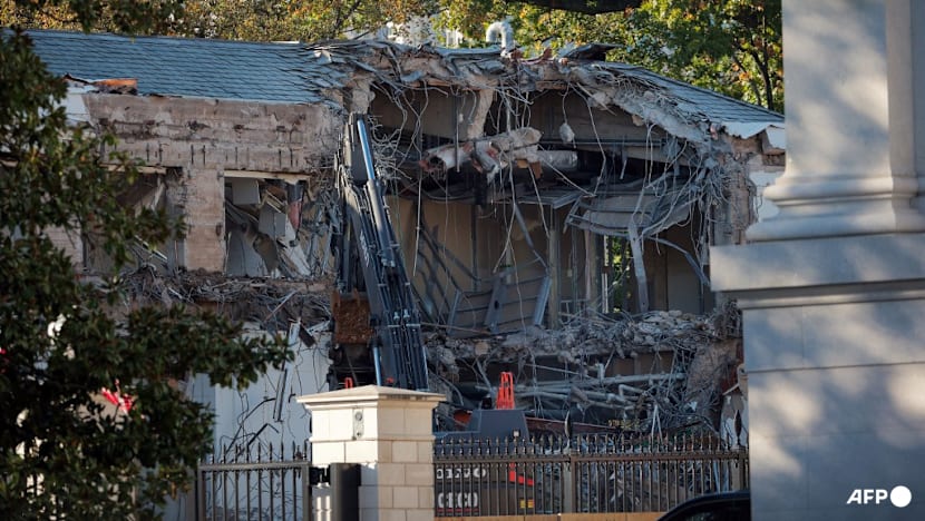 Trump demolishes part of White House for new ballroom Trump demolishes part of White House for new ballroom