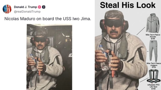 马杜罗被捕 网民焦点竟是他的耐克外套