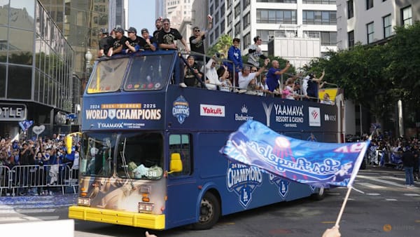 Baseball-Dodgers fans celebrate World Series title with championship parade