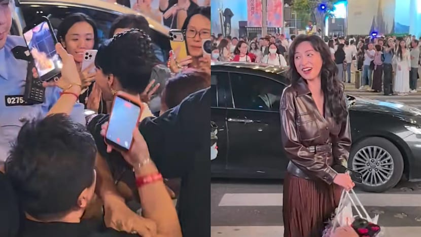 Angie Chiu, 71, Gets Mobbed By Fans, Rushes Into Car & Apparently Forgets Daughter-In-Law