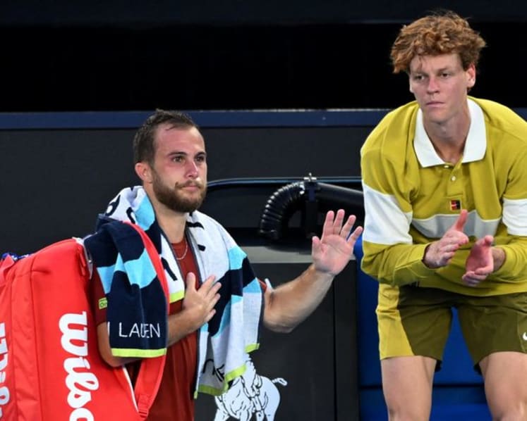 Champion Sinner races into Australian Open second round after Gaston retires