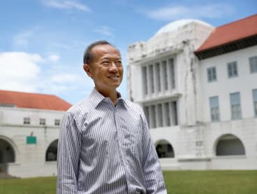 Former foreign affairs minister George Yeo, photographed at the National University of Singapore's Bukit Timah campus.