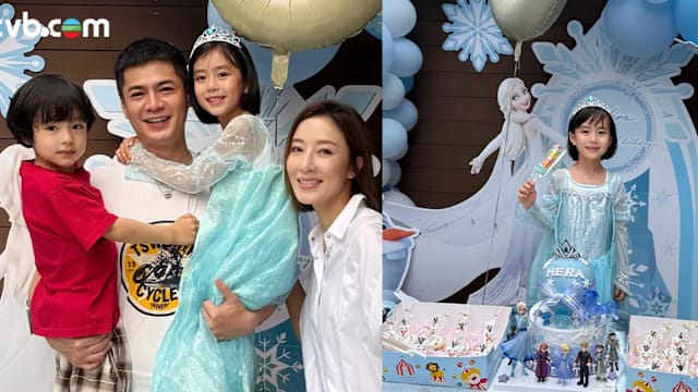 杨茜尧、罗子溢为爱女庆生，6岁“小珍珠”颜值完美遗传父母基因