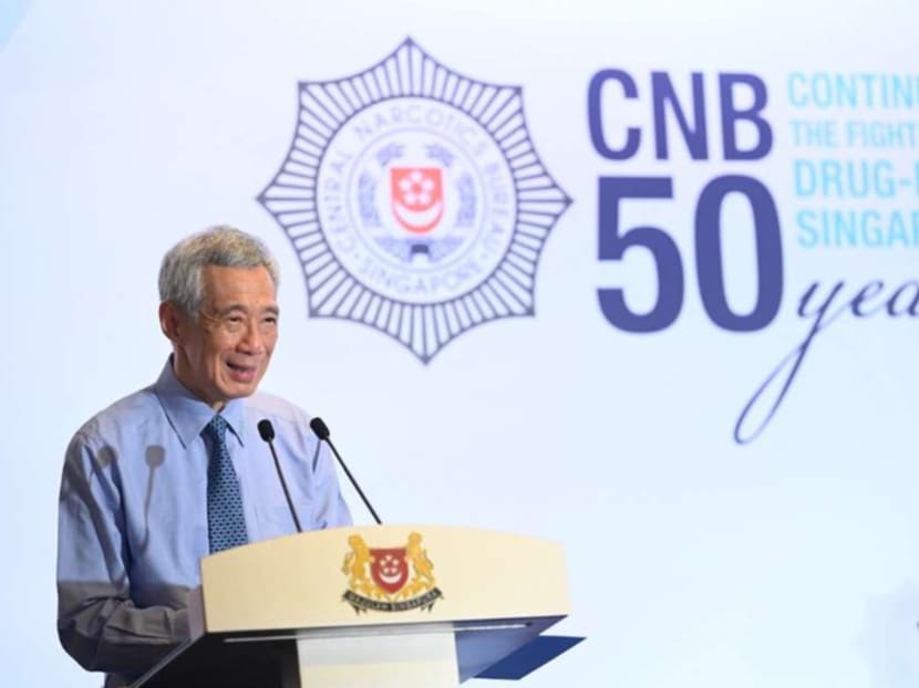 Prime Minister Lee Hsien Loong speaking at an event to commemorate the 50th anniversary of the Central Narcotics Bureau on Dec 7, 2021. Prime Minister Lee Hsien Loong speaking at an event to commemorate the 50th anniversary of the Central Narcotics Bureau on Dec 7, 2021.