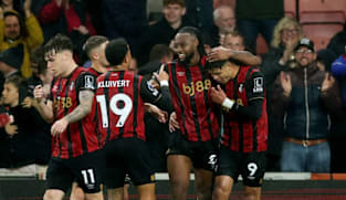 Semenyo and Kluivert stunners send Bournemouth second
