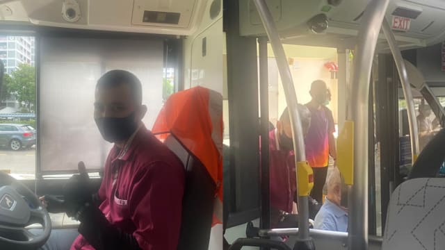 巴士车长主动推轮椅助老翁上车 暖心举动感动乘客 