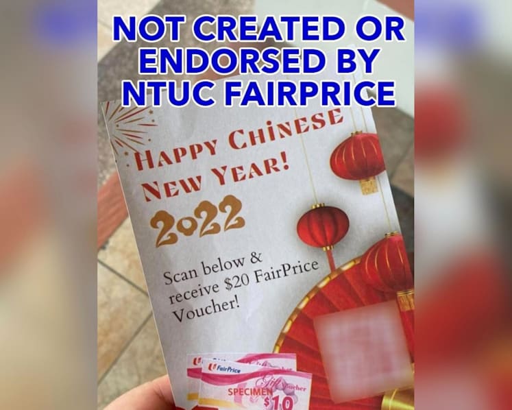 Chinese New Year flyer offering FairPrice vouchers 'not created or endorsed' by supermarket