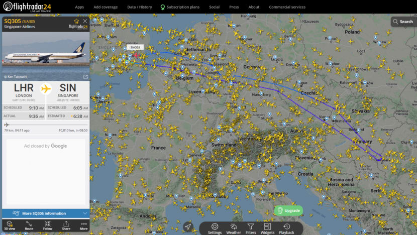 SIA London-Singapore flight turns back shortly after take-off due to 'vibrations' on Boeing 777 engine