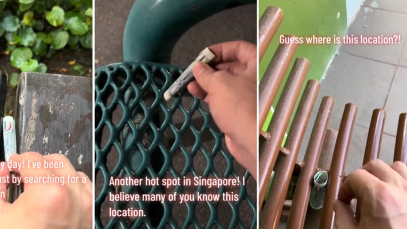 Lelaki tular rakam sembunyikan wang di bangku merata SG sebelum muat naik di TikTok; mahu kongsi rezeki dalam cara yang "menyeronokkan"