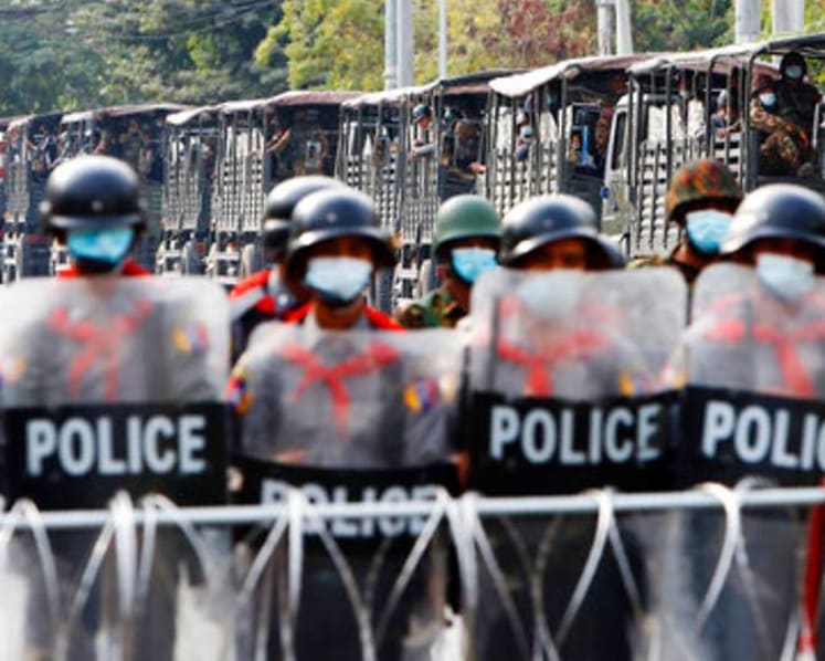 Myanmar's military taking away young men to crush uprising