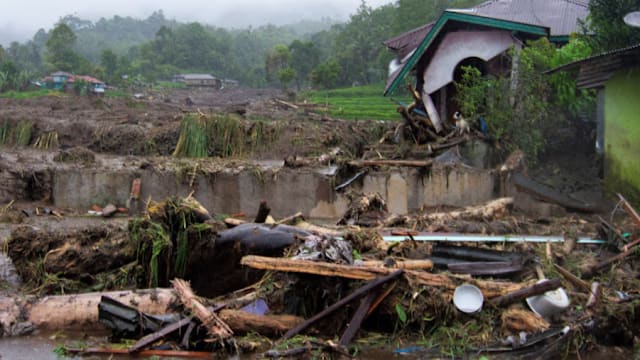 印尼苏门答腊灾情未见好转 死亡人数攀升到61个