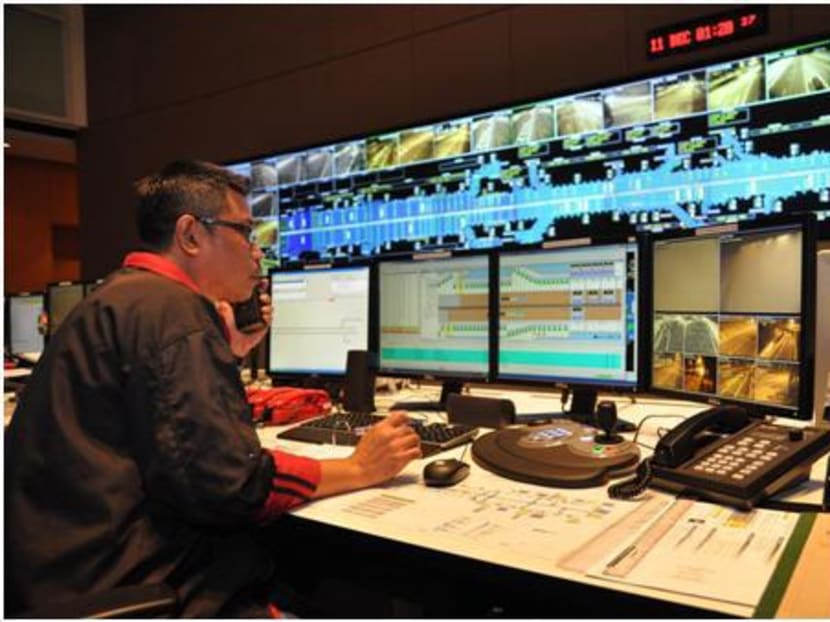 Operators at the MCE Operations Control Centre (OCC) on Dec 11, 2013. Photo: Land Transport Authority